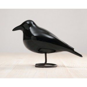 Black Raven | Decorative Ceramic Bird | Elegant Bird Figurine