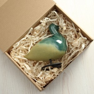 Decorative Ceramic Duck | Small Colorful Bird Figurine | Bird Decor